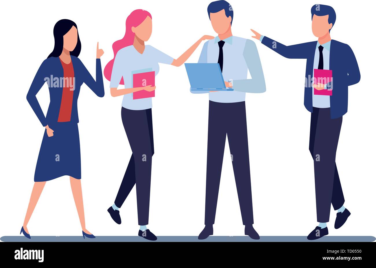 Coworkers documents Stock Vector Images Alamy