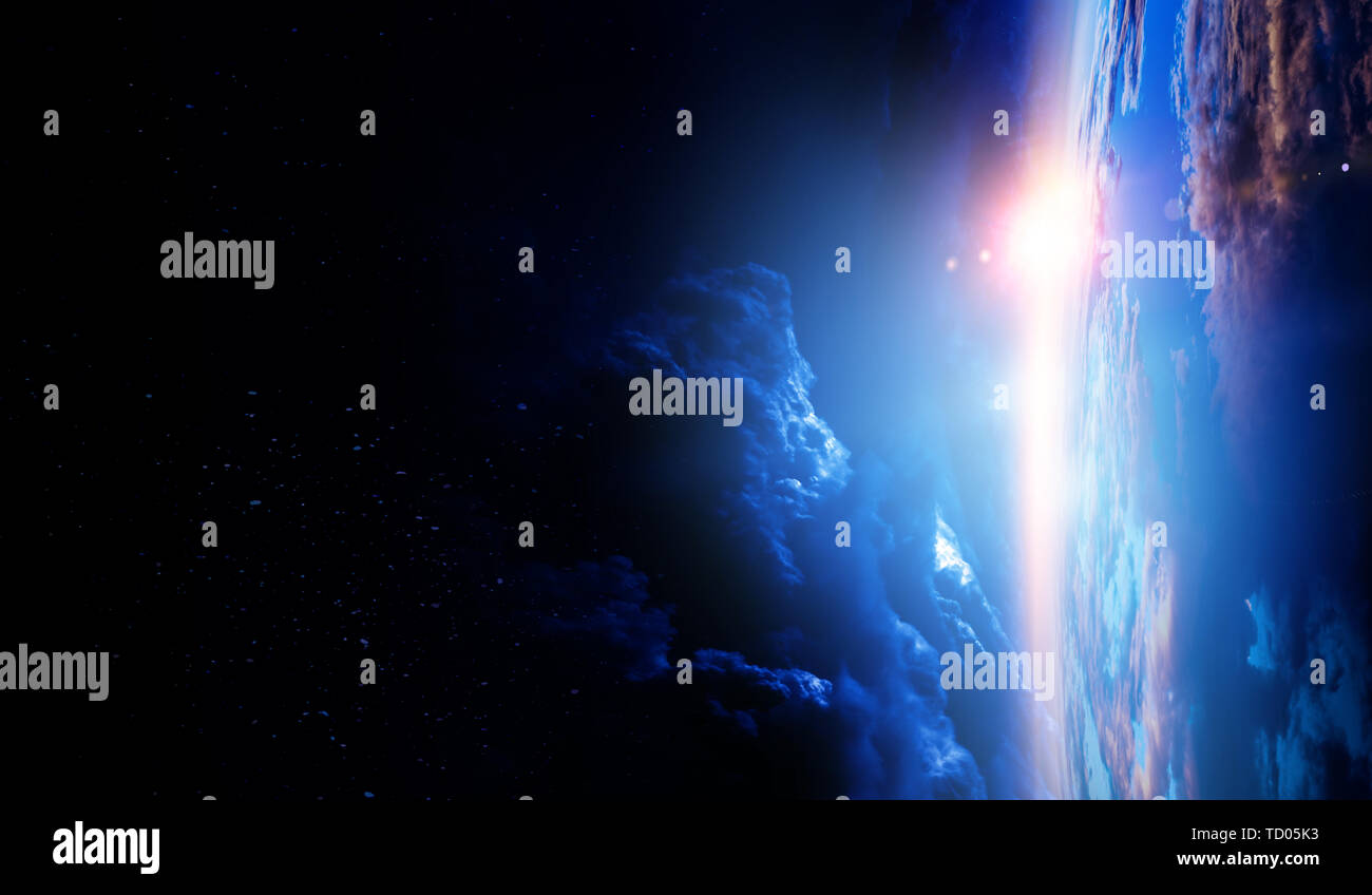 Deep space beauty. Planet orbit Stock Photo - Alamy