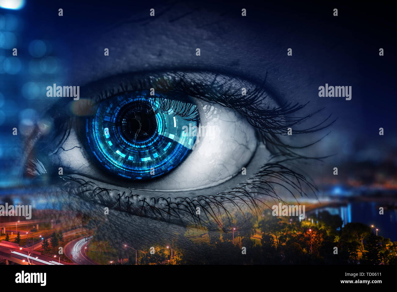 Abstract high tech eye concept Stock Photo