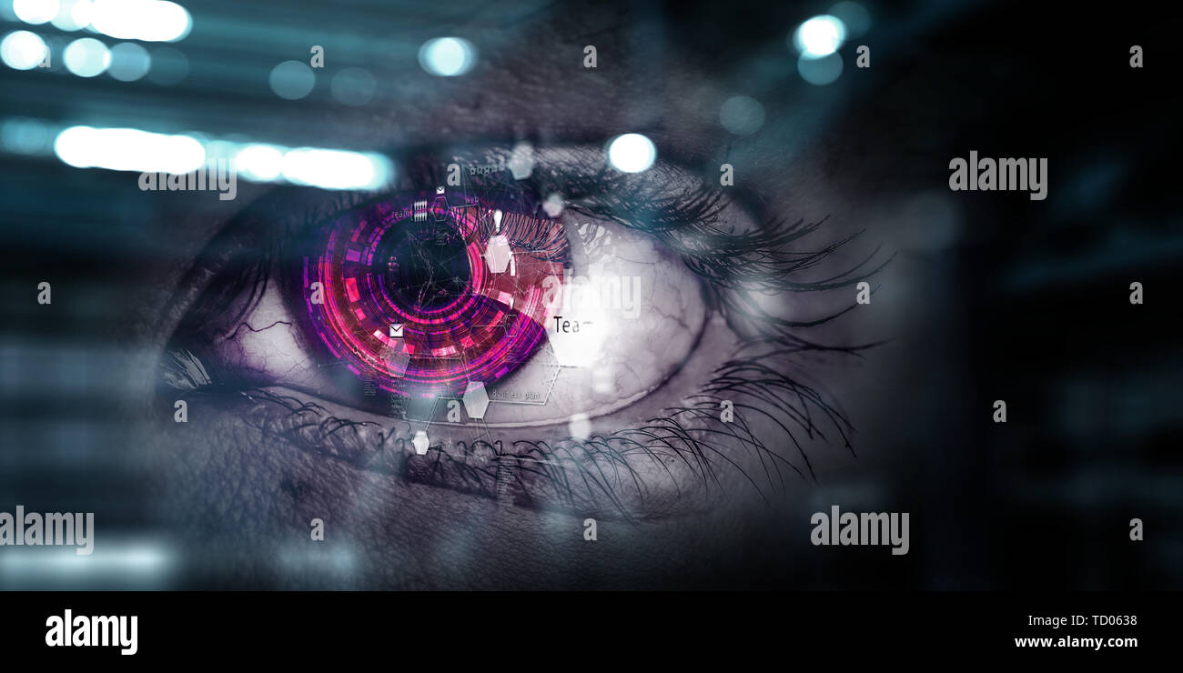 Abstract high tech eye concept Stock Photo