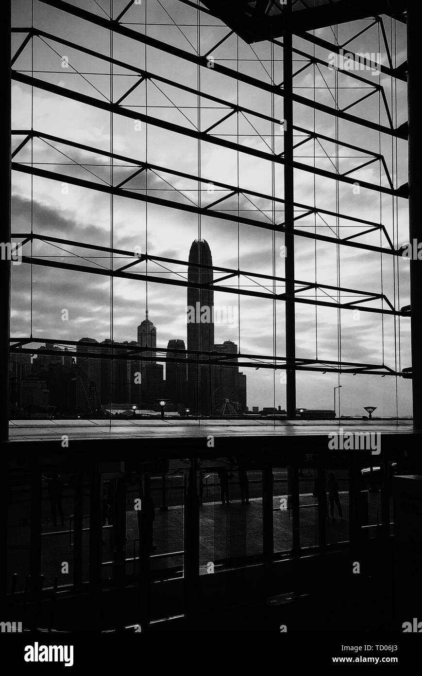 Glass buildings hong kong Black and White Stock Photos & Images - Alamy