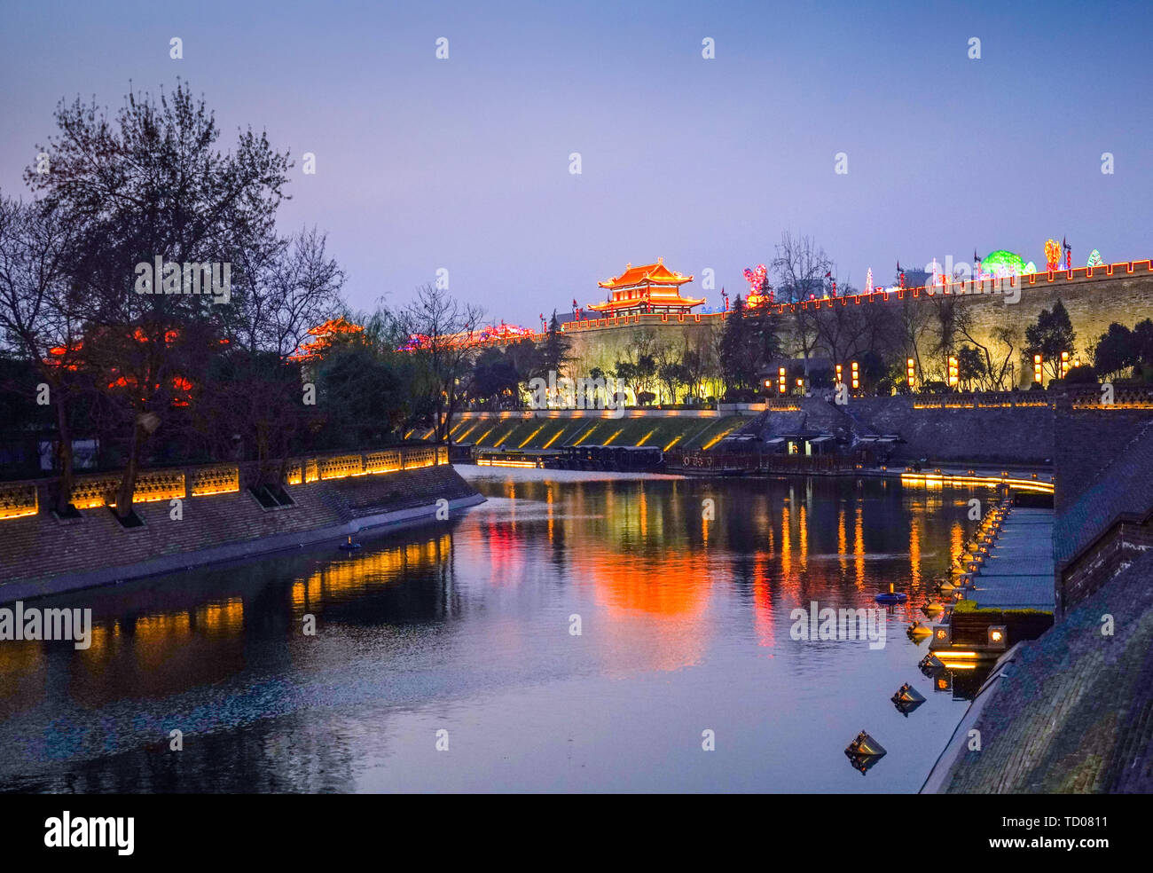 The scenery of the ancient city of Xi'an Stock Photo - Alamy