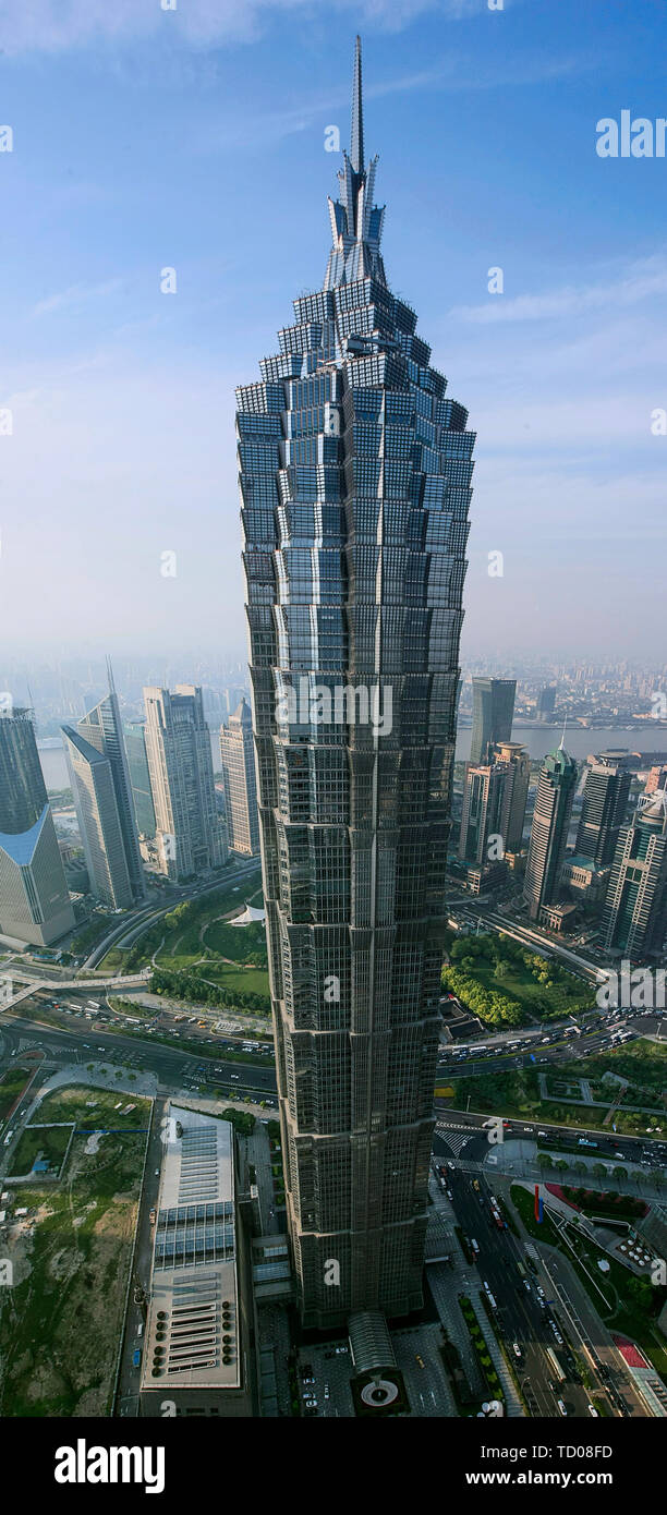 Shanghai Urban Architecture Scenery - Shanghai Jinmao Building Stock Photo