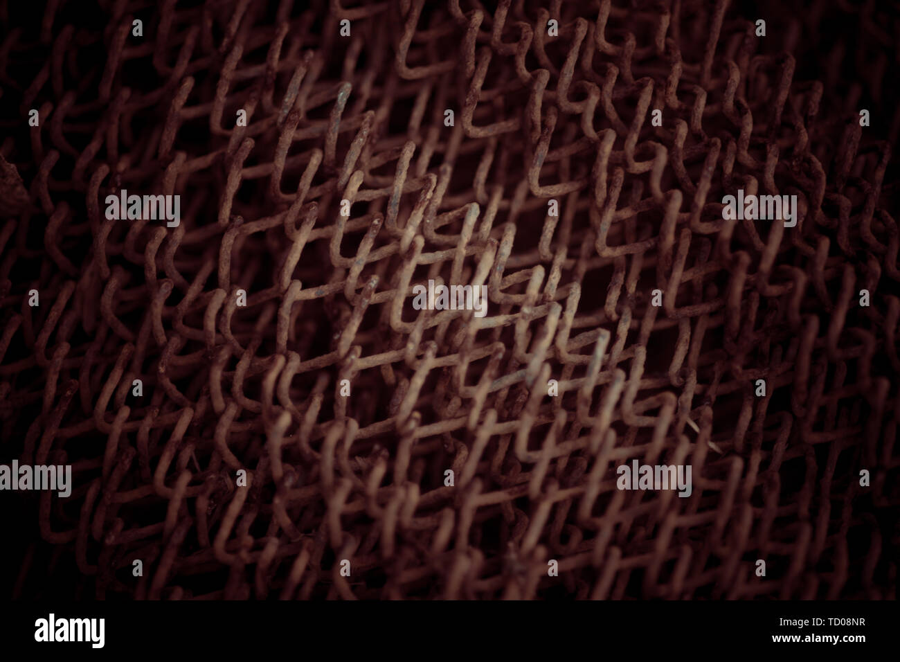 old rusty mesh macro background close up Stock Photo