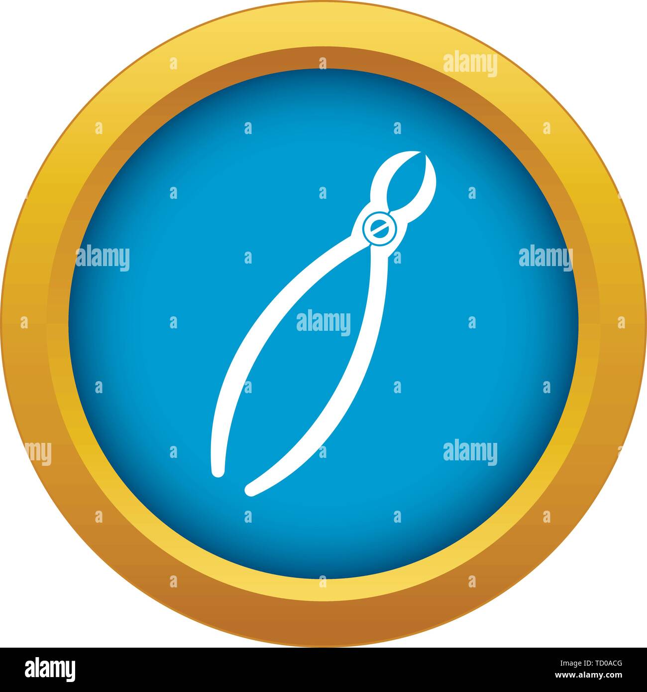 Tooth extraction instrument icon blue vector isolated Stock Vector ...