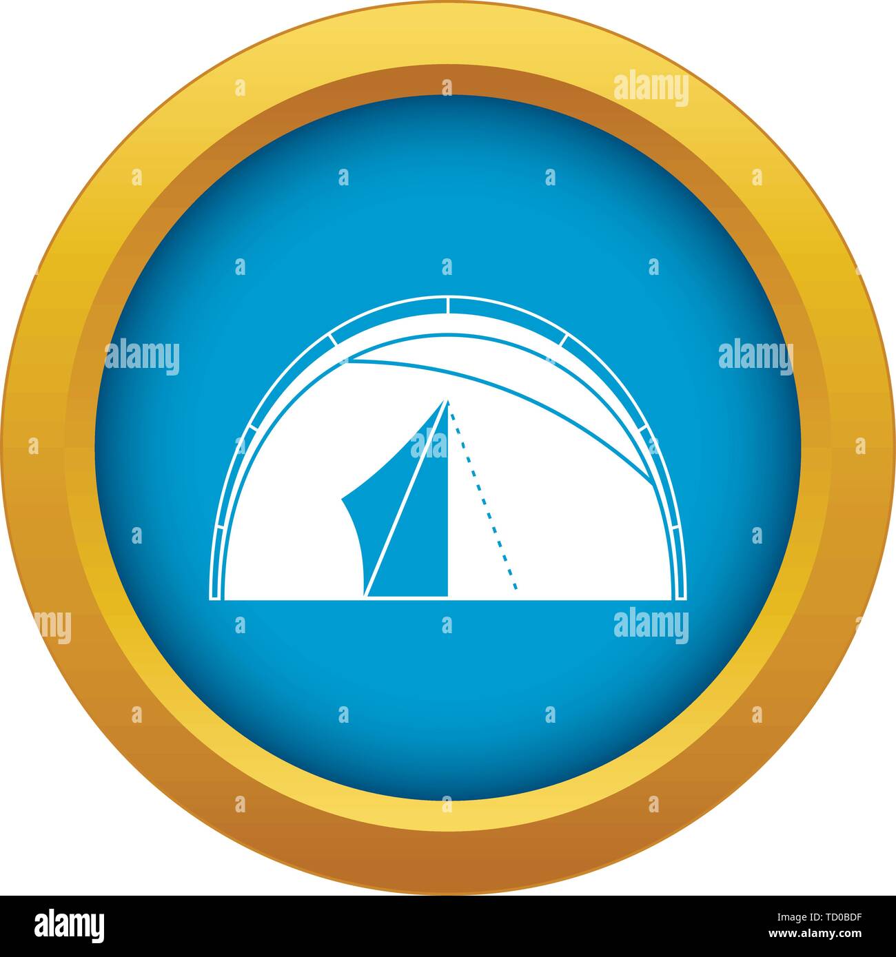 Dome tent icon blue vector isolated Stock Vector Image & Art - Alamy