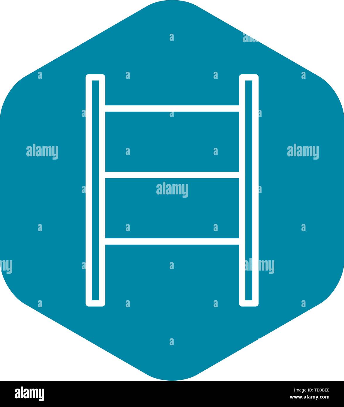 Scaffold scale icon, outline style Stock Vector