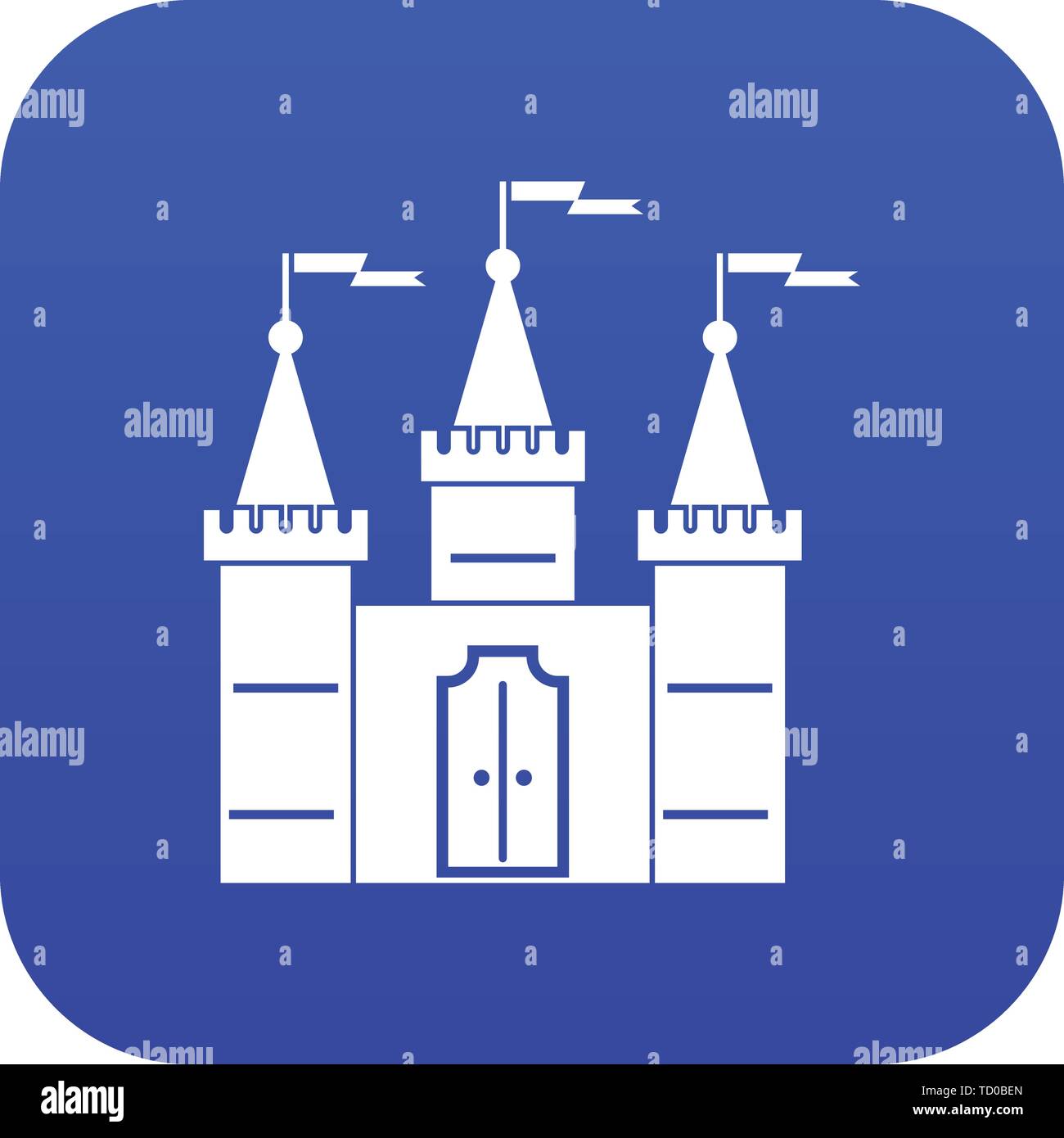 Castle icon digital blue Stock Vector Image & Art - Alamy