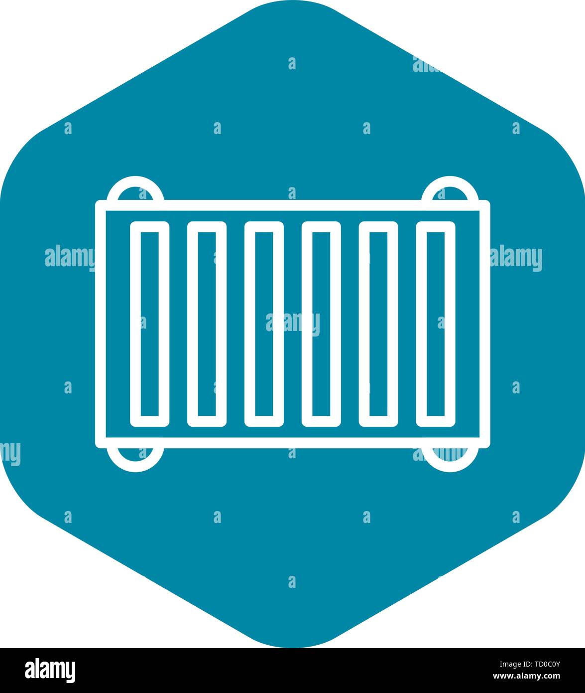 Industrial scaffold icon, outline style Stock Vector