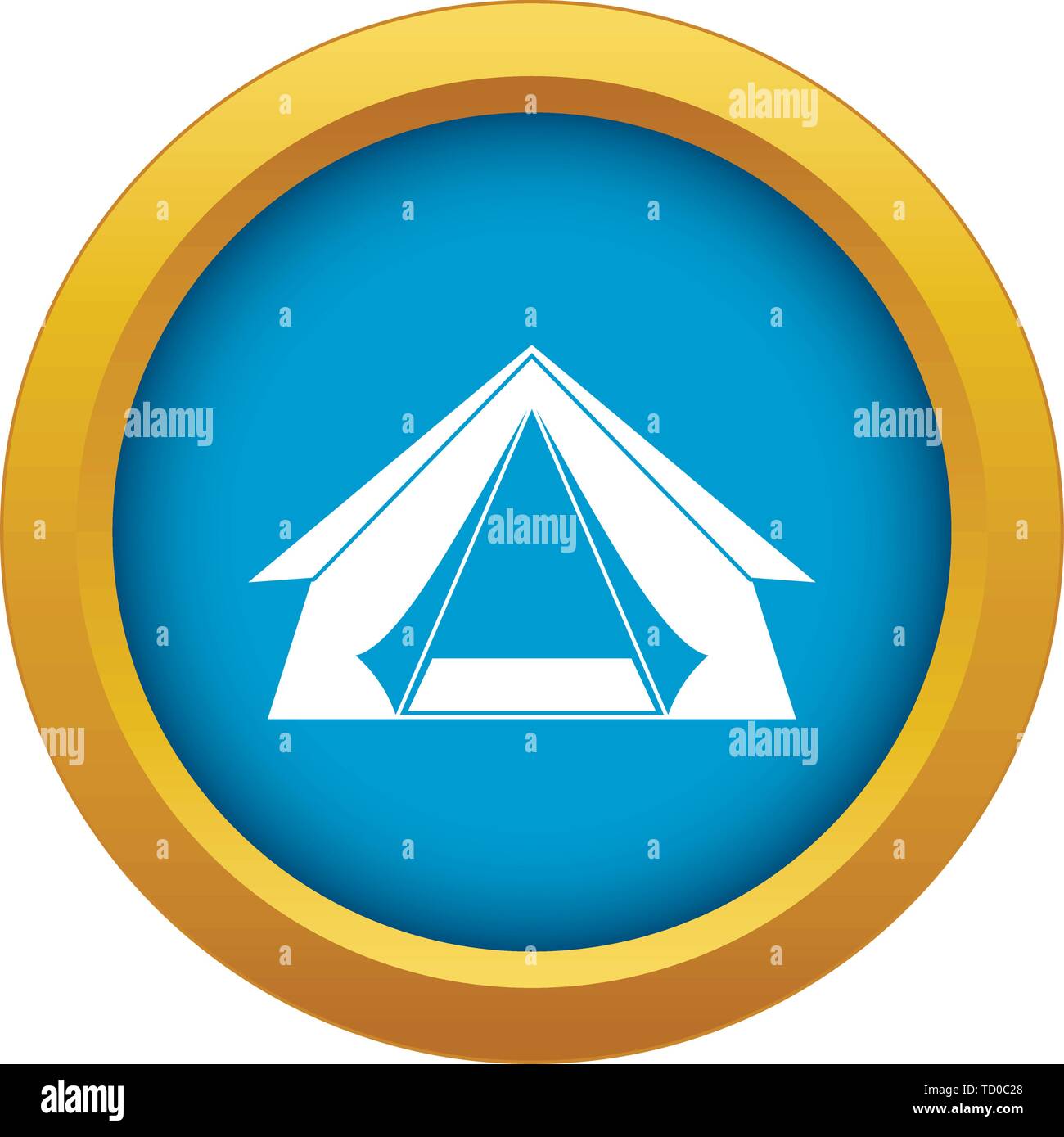 Tourist tent icon blue vector isolated Stock Vector Image & Art - Alamy