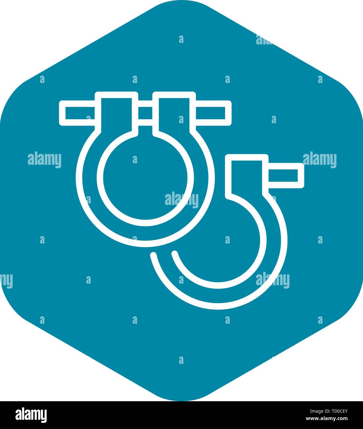 Scaffold connection icon, outline style Stock Vector