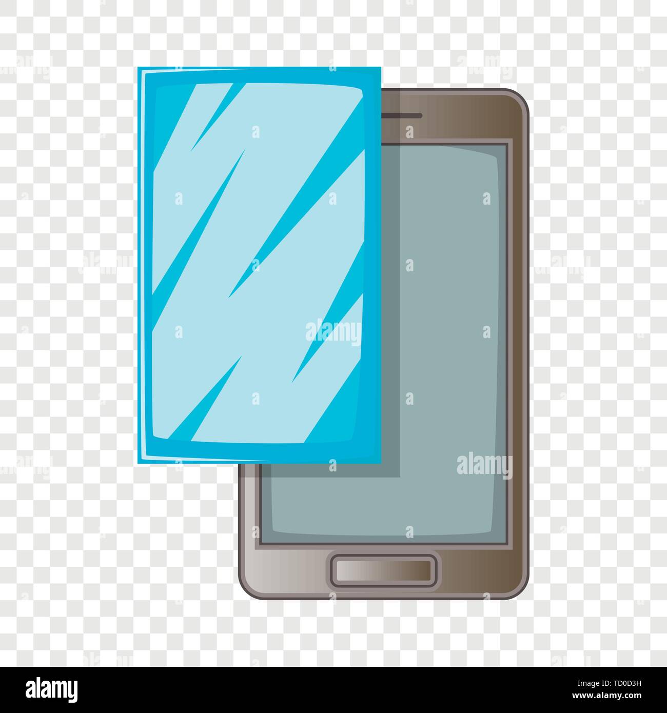 Smartphone with protector film icon, cartoon style Stock Vector Image ...