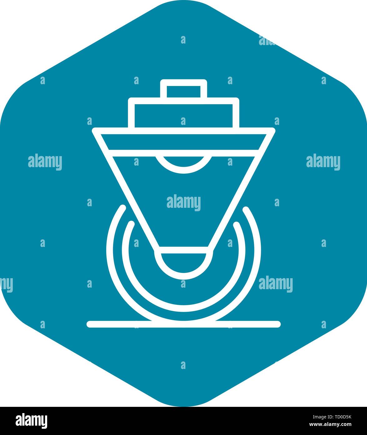 Scaffold wheel platform icon, outline style Stock Vector