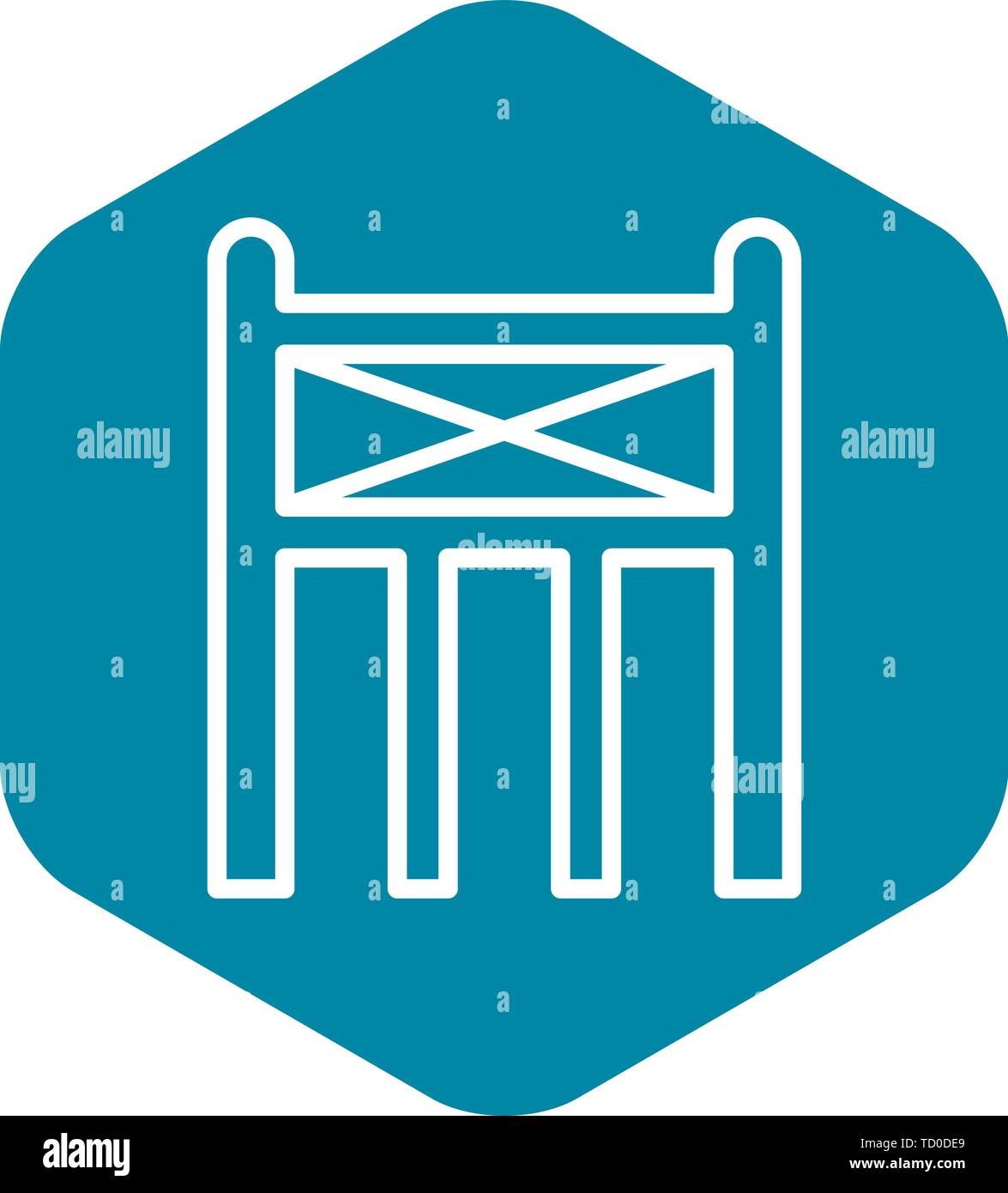 Scaffold structure icon, outline style Stock Vector