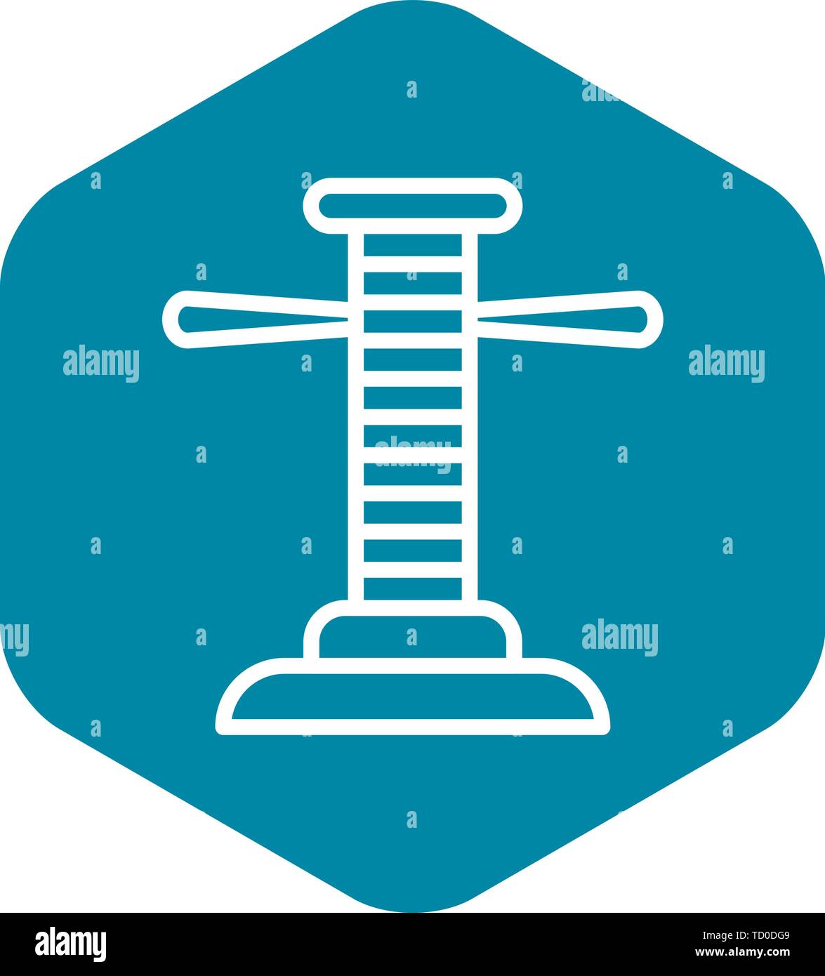 Scaffold thread icon, outline style Stock Vector