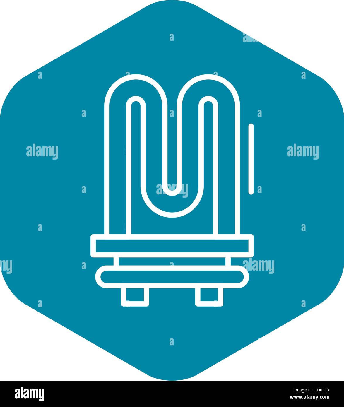 Tan from boiler icon, outline style Stock Vector