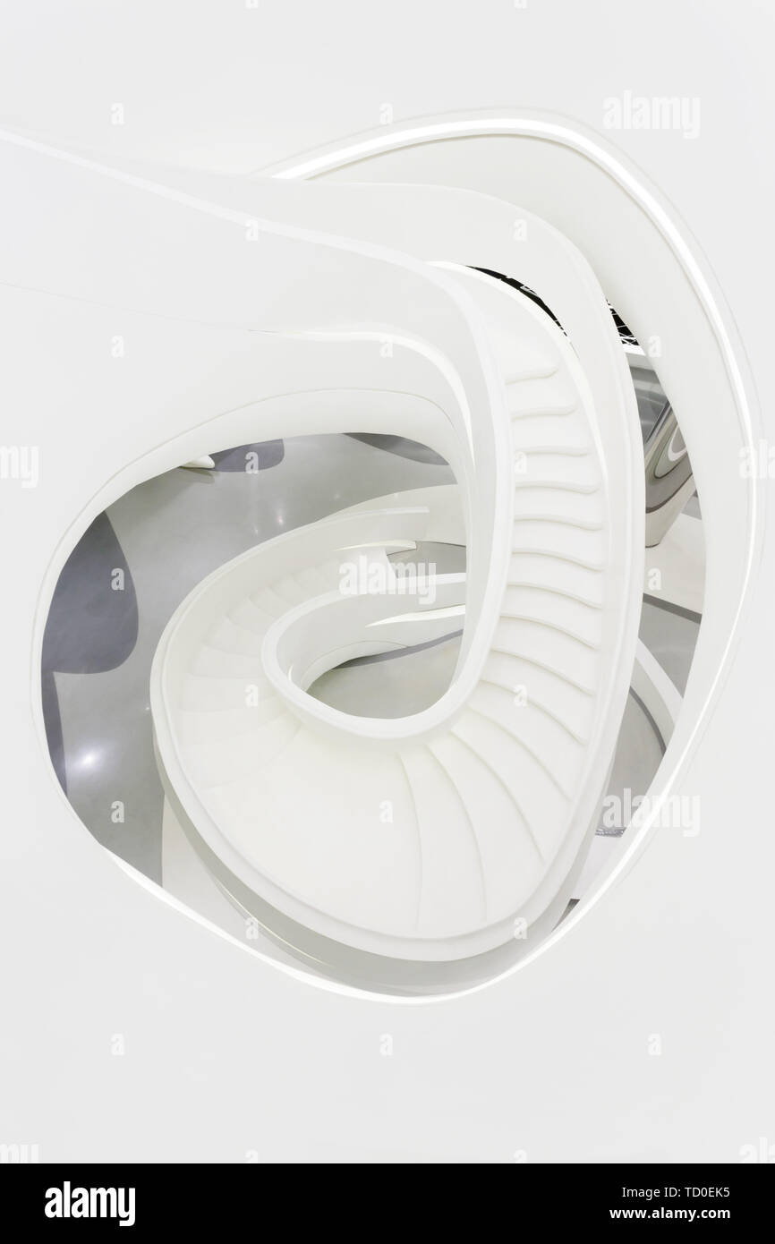 futuristc staircase in modern office building interior Stock Photo - Alamy