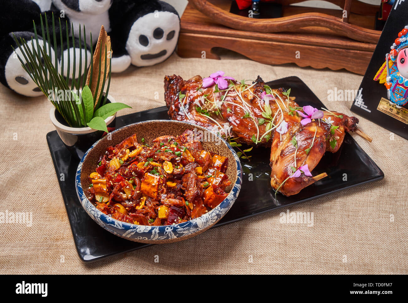 Roasted whole rabbit hi-res stock photography and images - Alamy