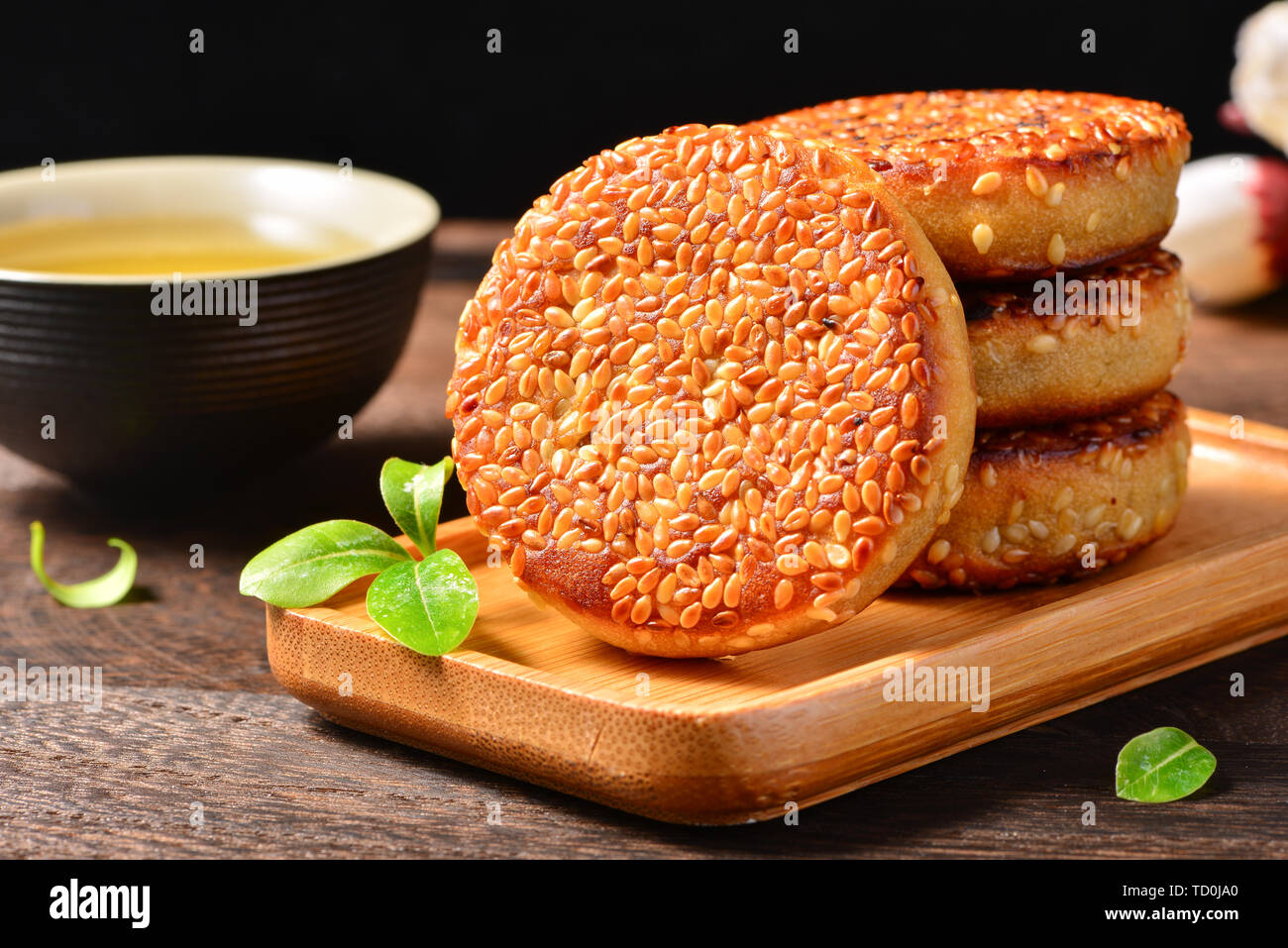 Traditional handmade sesame cakes Stock Photo Alamy