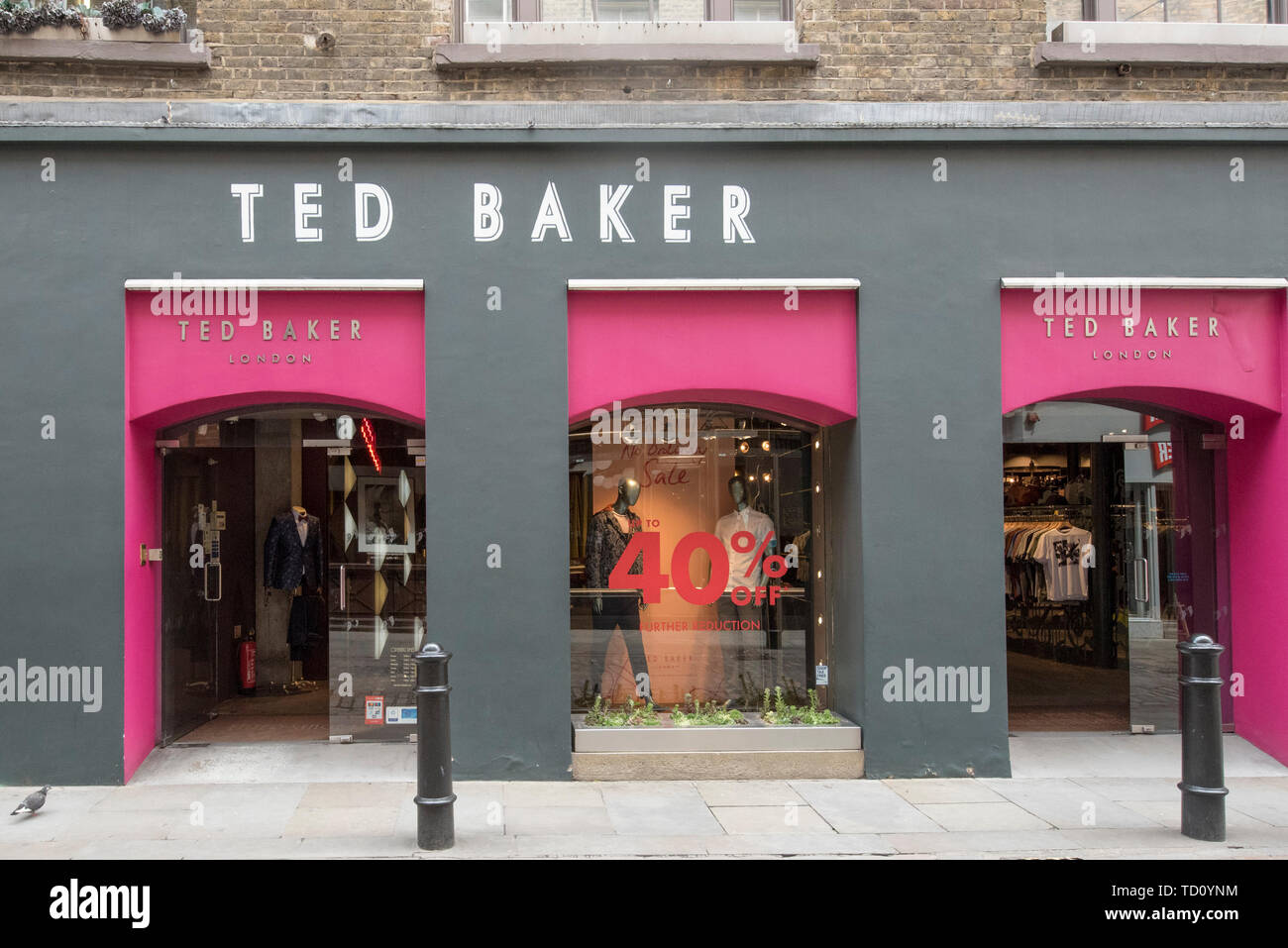 London, UK. 11 June 2019. The exterior of the Ted Baker clothing store in Covent  Garden. The company has issued a profit warning, expecting pretax profits  of £50m and £60m for the