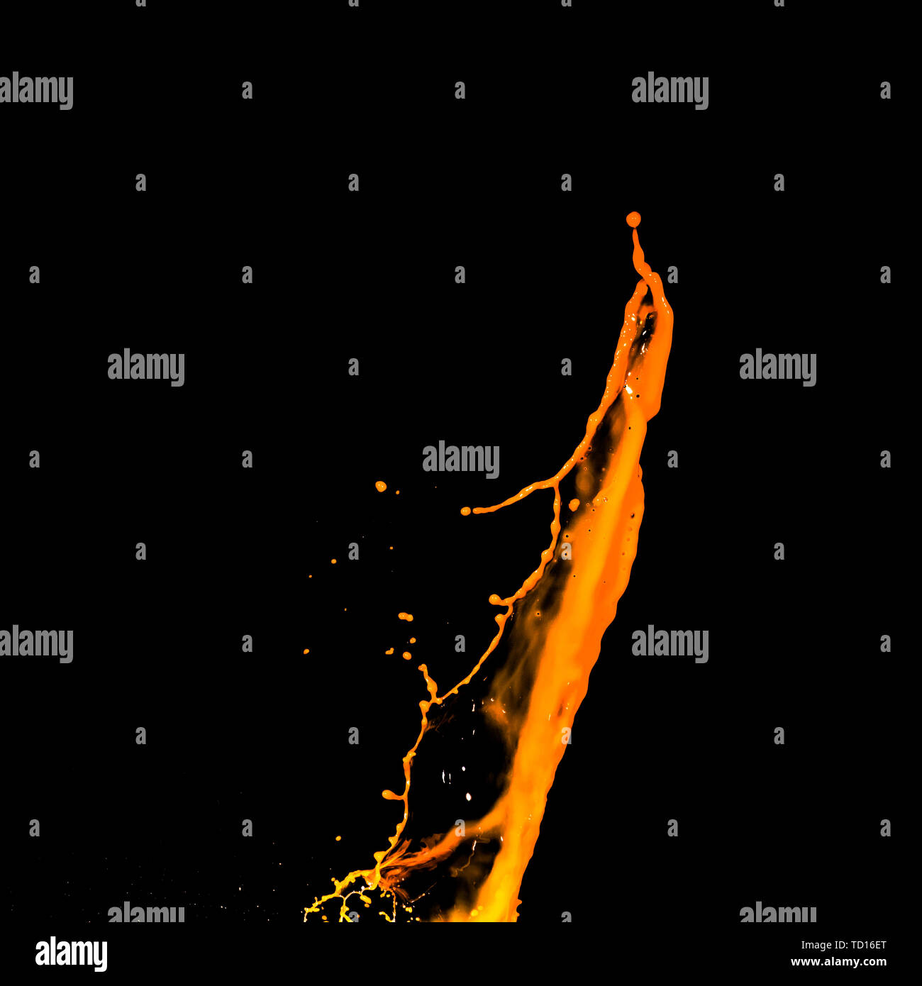 isolated orange water splash on background Stock Photo Alamy