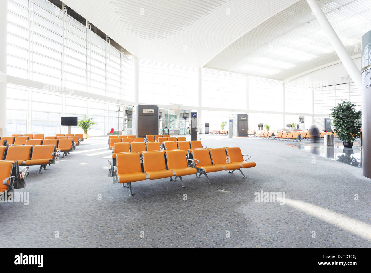 Modern airport design hall interior Stock Photo - Alamy