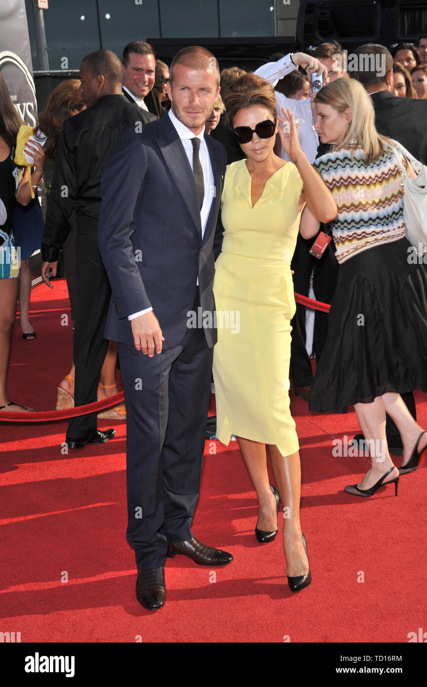 LOS ANGELES, CA. July 16, 2008: David Beckham & Victoria Beckham at the