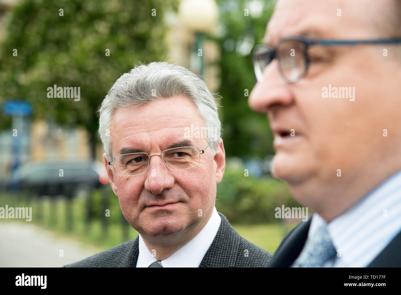Jan Zahradil, President of the Alliance of Conservatives and Reformists in Europe ACRE, and Jacek Saryusz-Wolski in Warsaw, Poland. May 13th 2019 © Wo Stock Photo