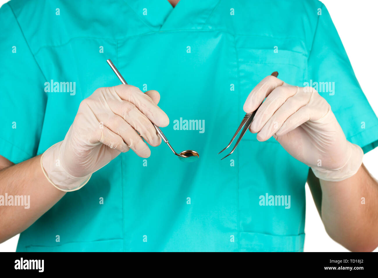 Doctor with medical instruments, isolated on white Stock Photo - Alamy