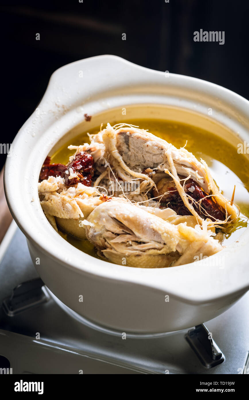Korean ginseng chicken soup Stock Photo Alamy