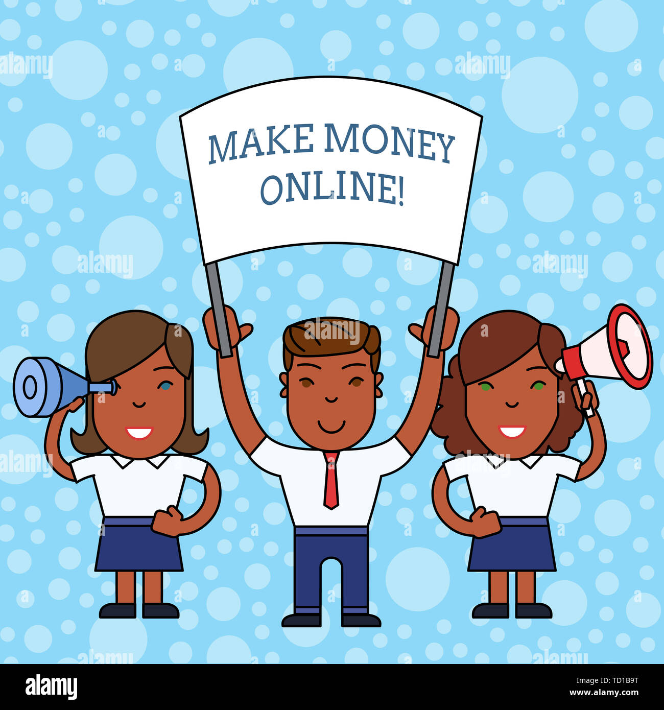 Writing Note Showing Make Money Online Business Concept For