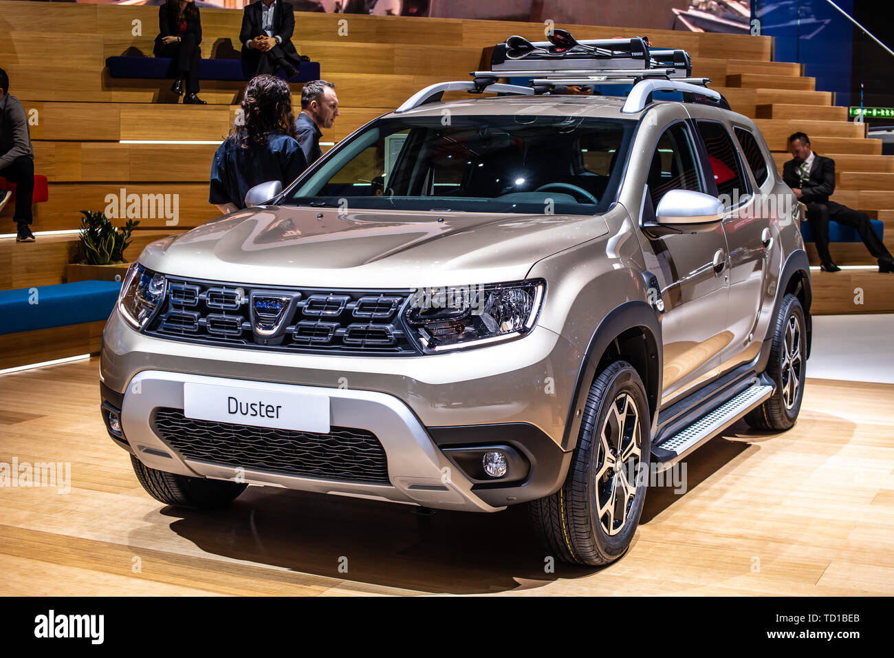 Geneva, Switzerland, March 05, 2019: new DACIA DUSTER at Geneva  International Motor Show, Second generation, B0 platform, Automobile Dacia  booth Stock Photo - Alamy