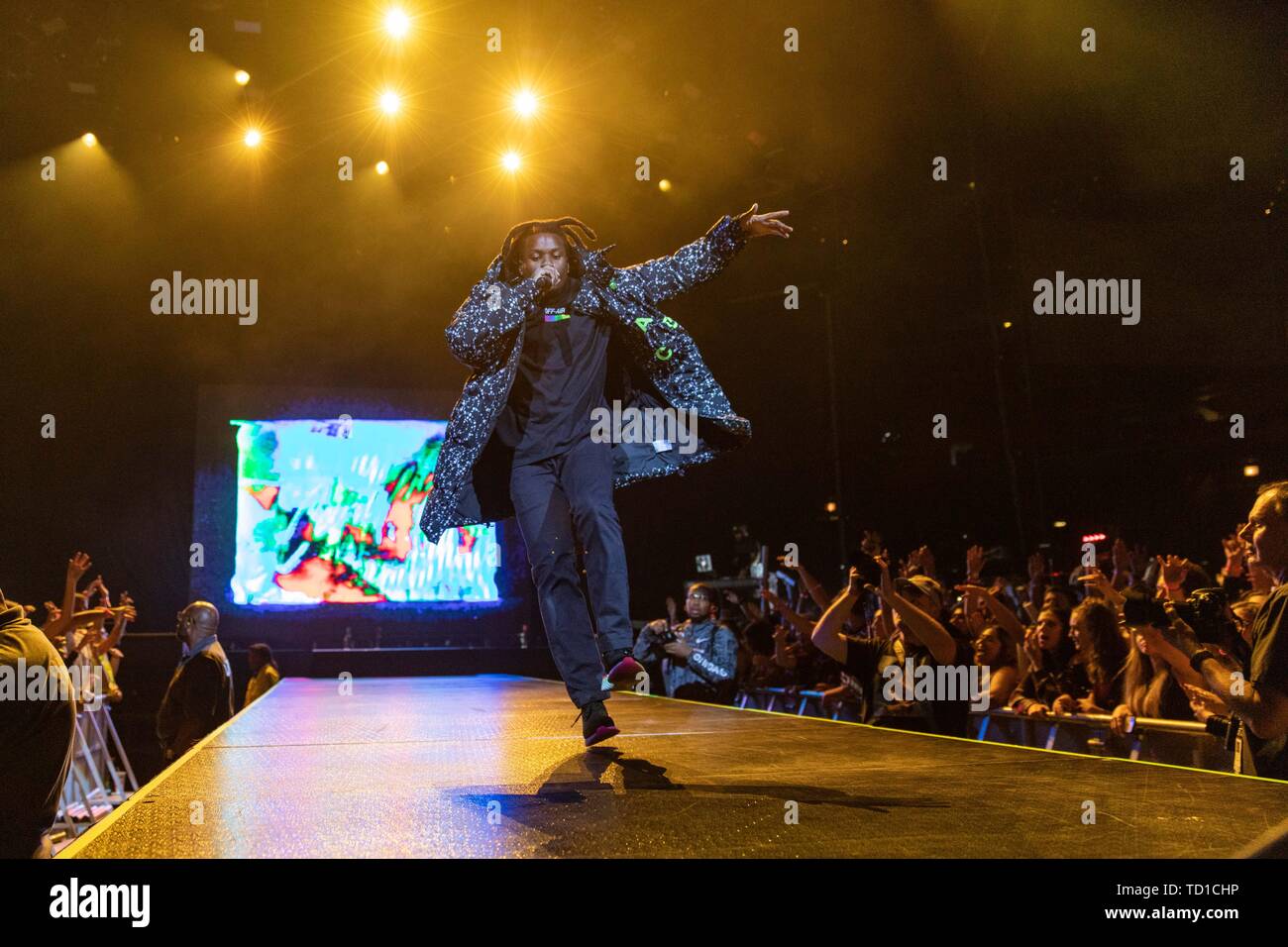 June 9, 2019 - Chicago, Illinois, U.S - Rapper DENZEL CURRY during the ...