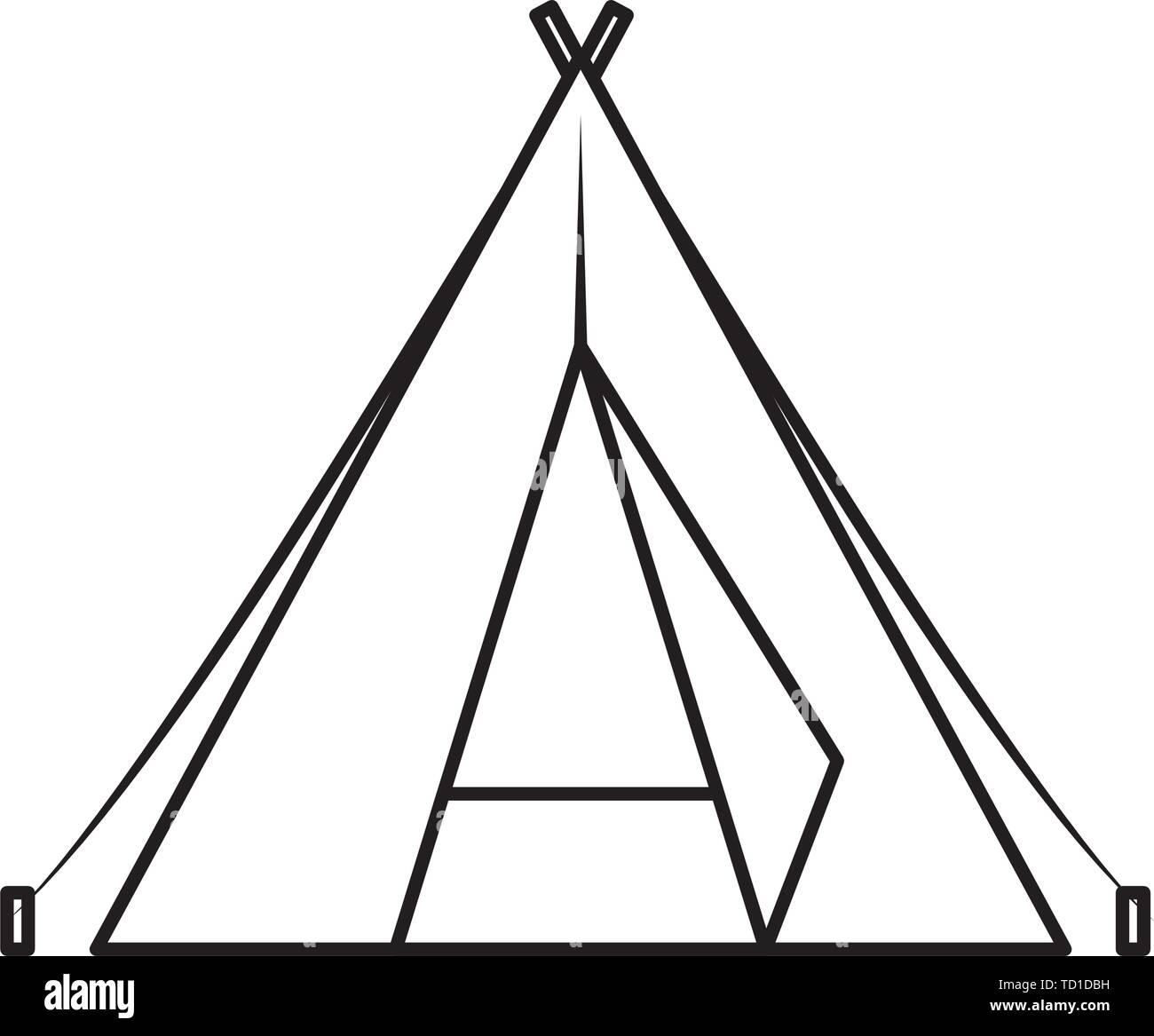 tent camping accessory isolated icon Stock Vector Image & Art - Alamy
