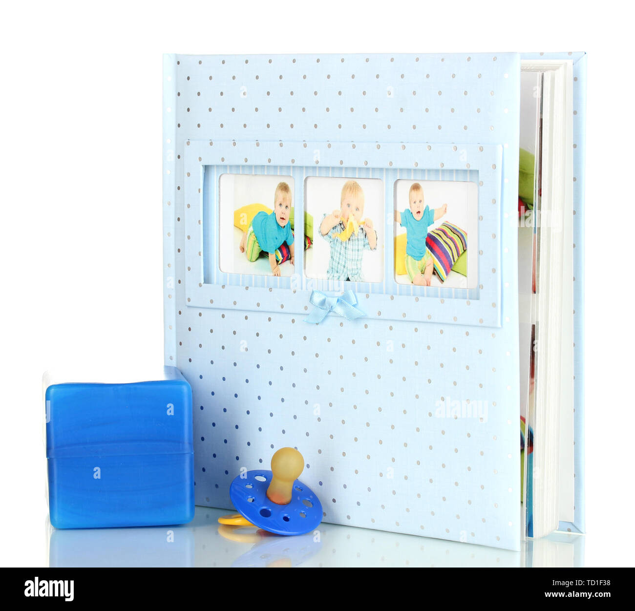 Baby photo album isolated on white Stock Photo Alamy