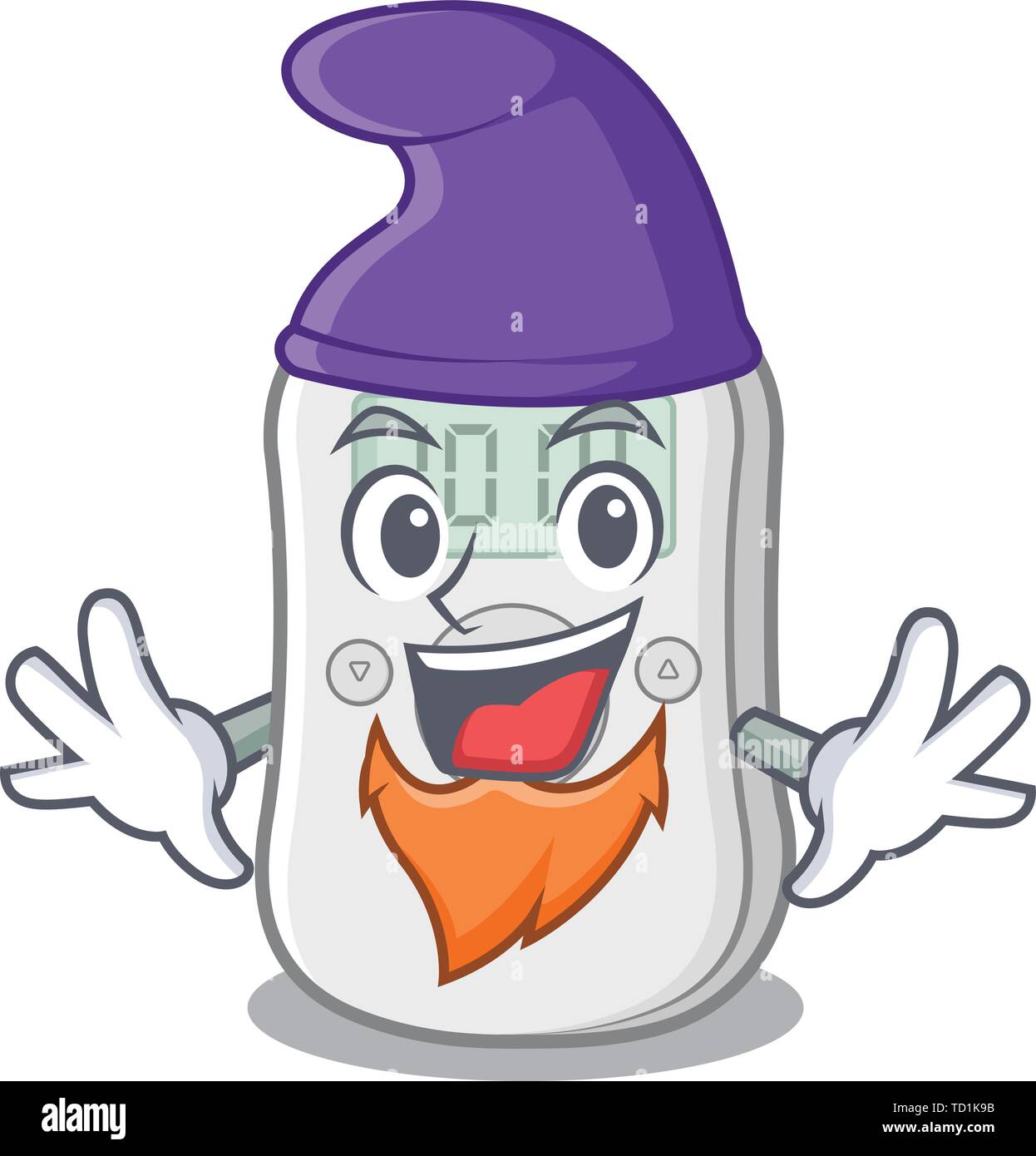 Elf diabetes check machine in character shape Stock Vector