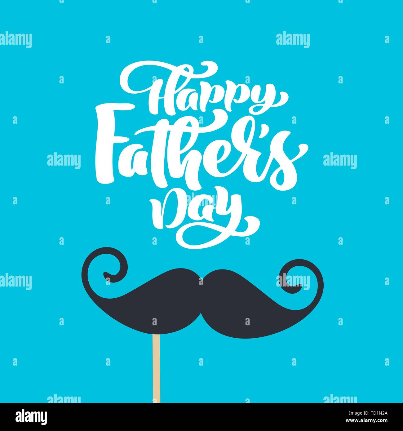 Happy fathers day isolated vector lettering calligraphic text with ...