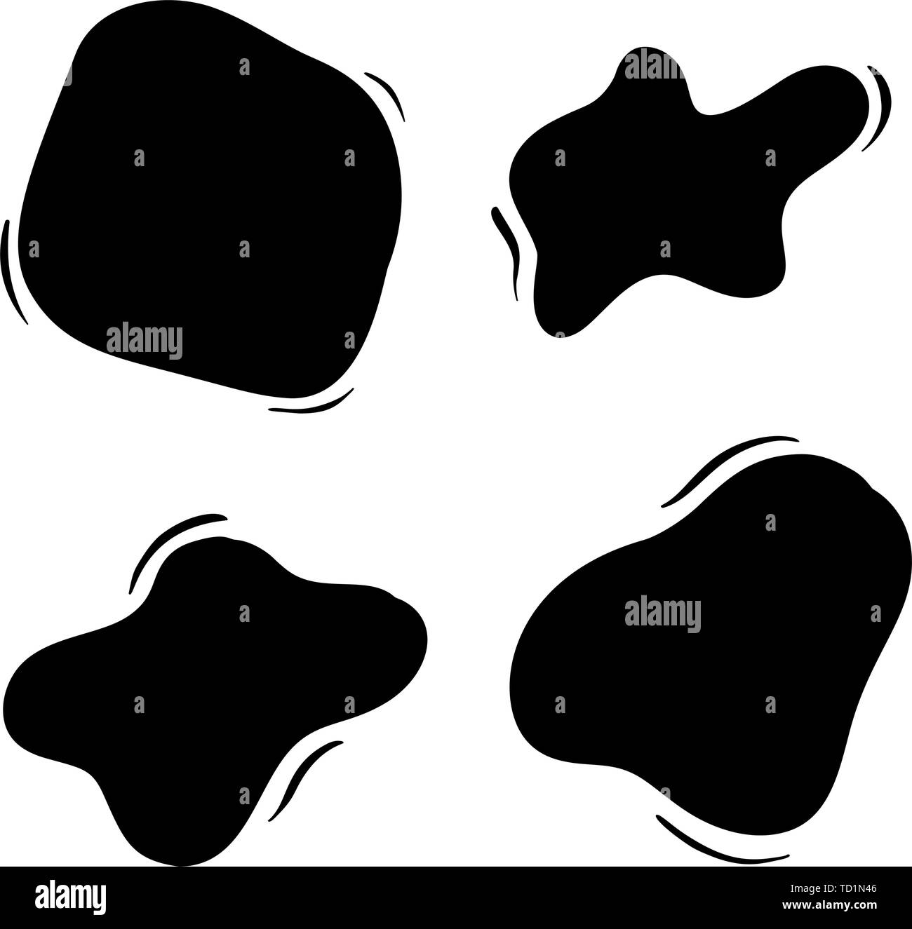Hand drawn set of objects for design use bubble. Black Vector doodle ...