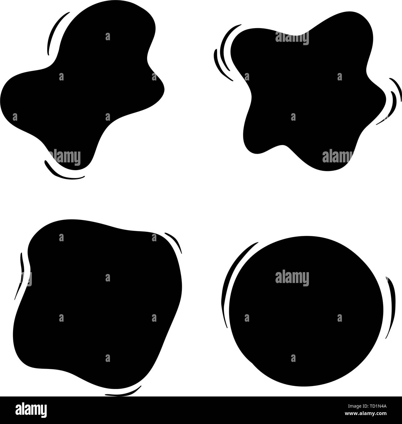 Hand drawn set of objects for design use bubble. Black Vector doodle ...