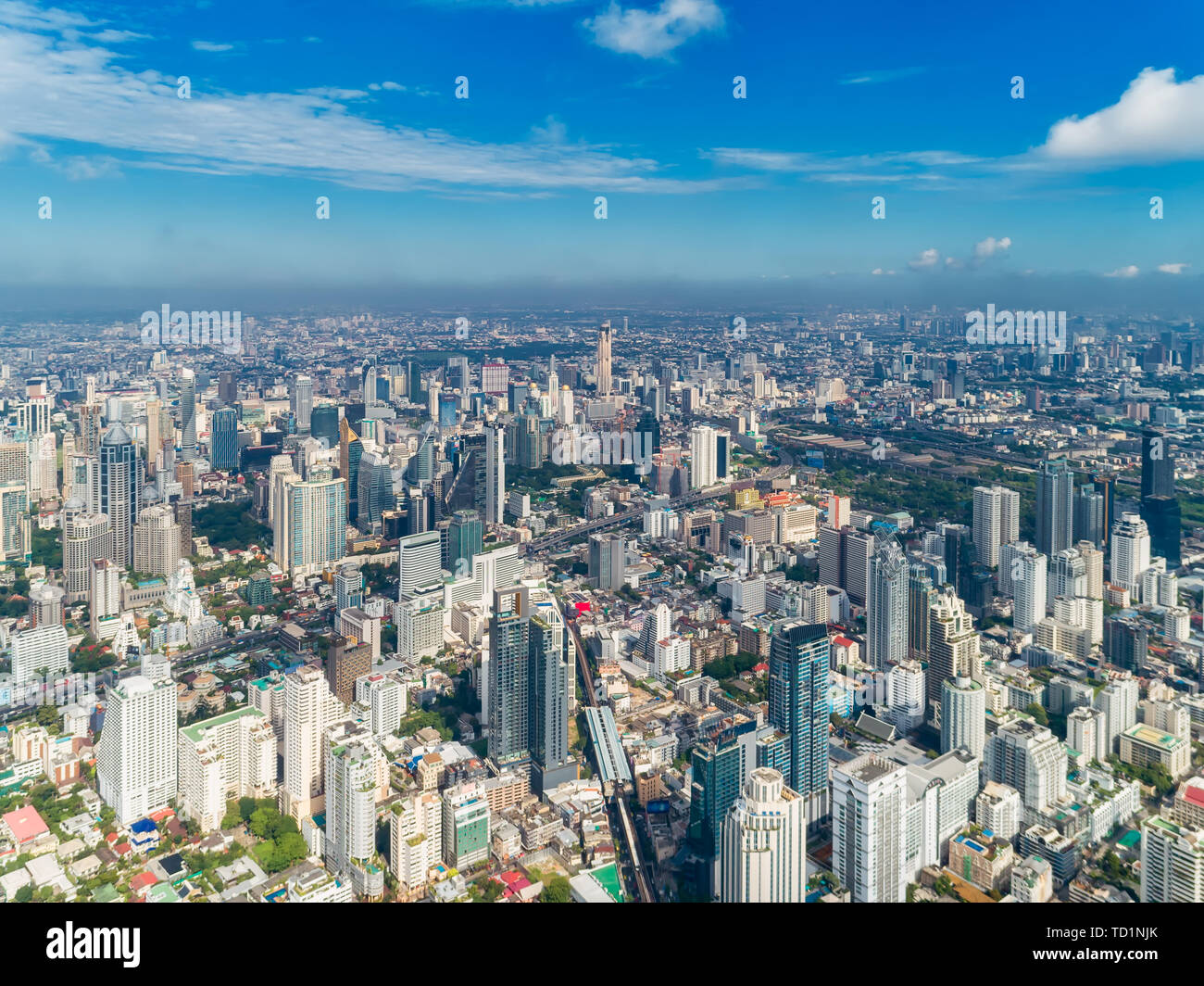 Aerial view of the city skyline in Bangkok, Thailand Stock Photo - Alamy