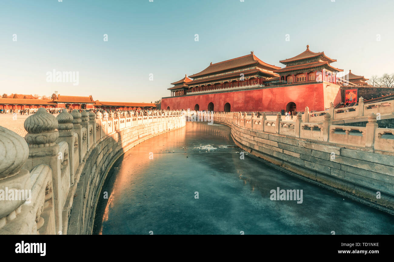 The winter light and shadow of the Imperial Palace Museum Stock Photo ...