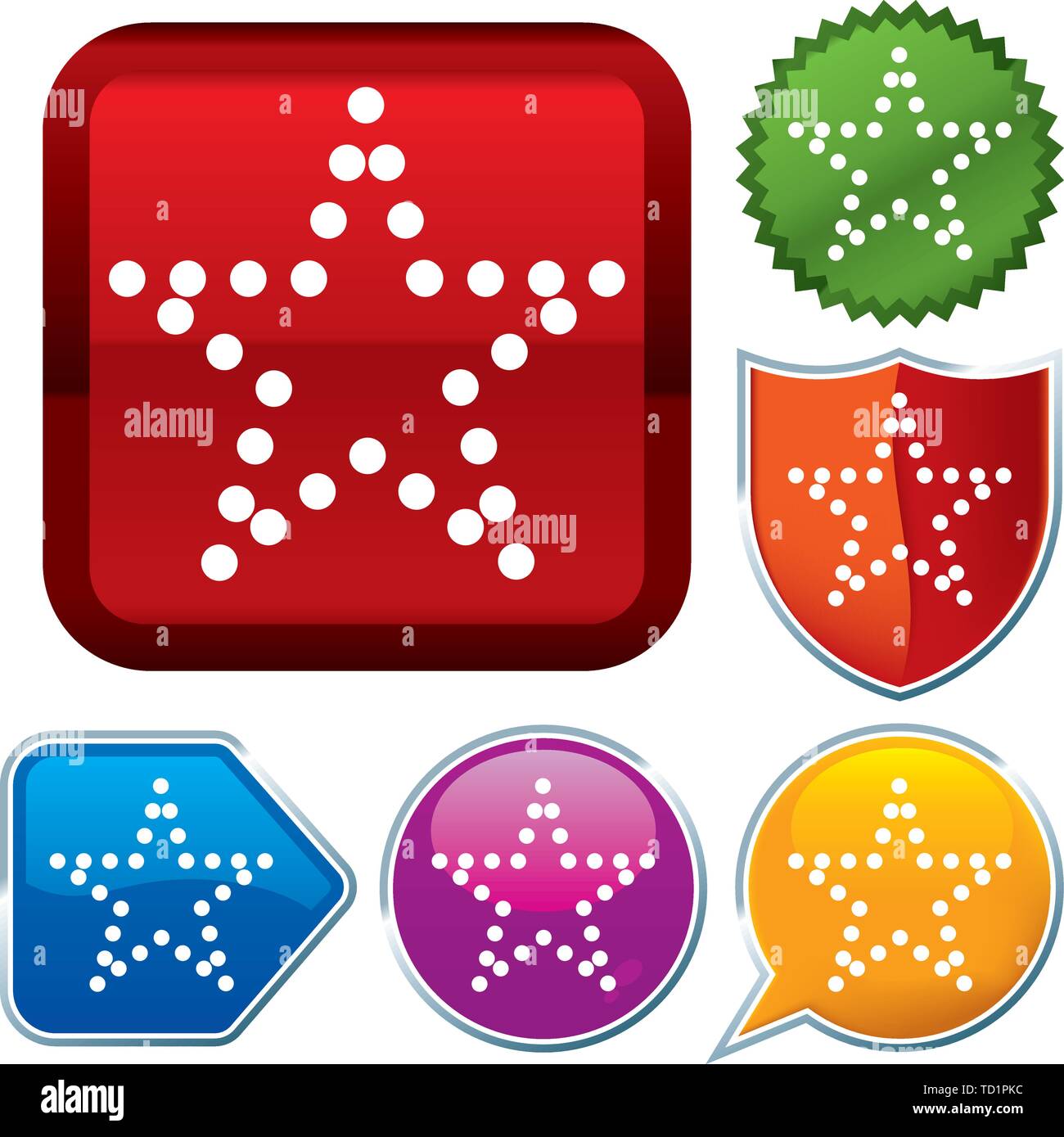 Silhouette icon red star Stock Vector Images - Alamy