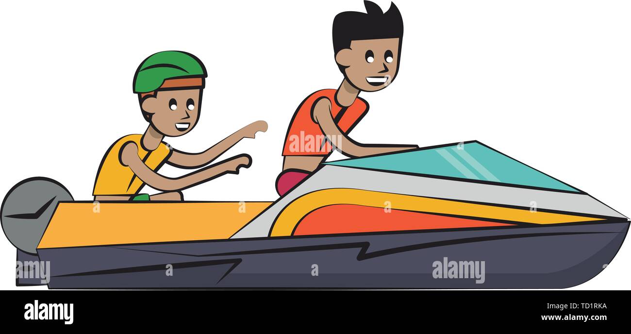 Racing boat extreme sport cartoons Stock Vector Image & Art - Alamy