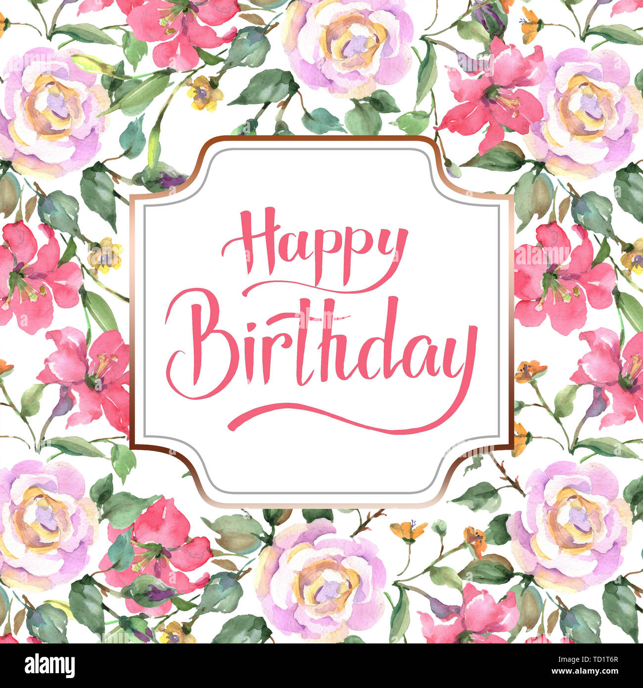 Pink Rose Bouquet Floral Botanical Flowers Wild Spring Leaf Wildflower Isolated Watercolor Background Illustration Set Watercolour Drawing Fashion Stock Photo Alamy