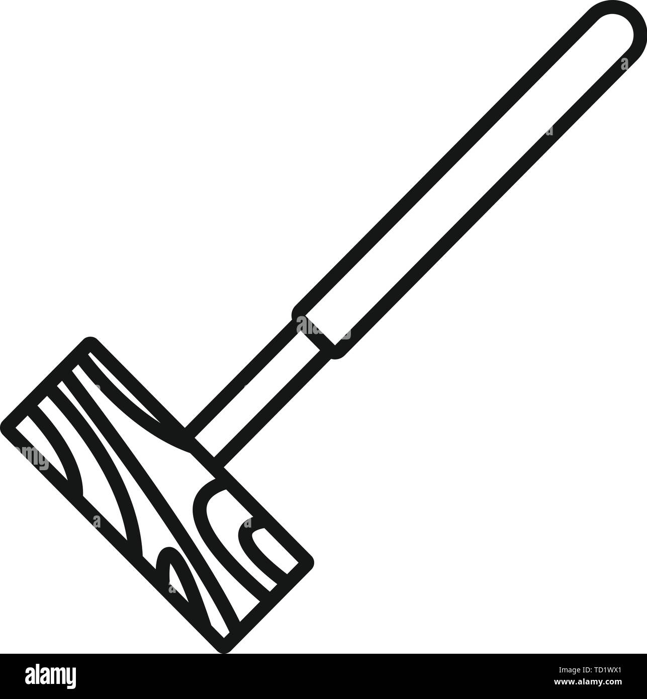 Croquet mallet icon. Outline croquet mallet vector icon for web design