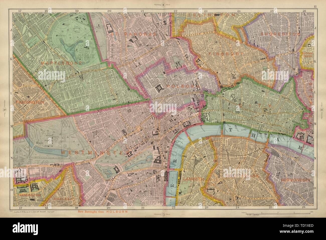 Map Of Around Me London Street Map 1900 High Resolution Stock Photography And Images - Alamy