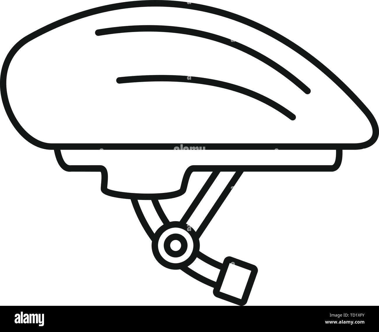 Bike helmet icon. Outline bike helmet vector icon for web design isolated  on white background Stock Vector Image & Art - Alamy