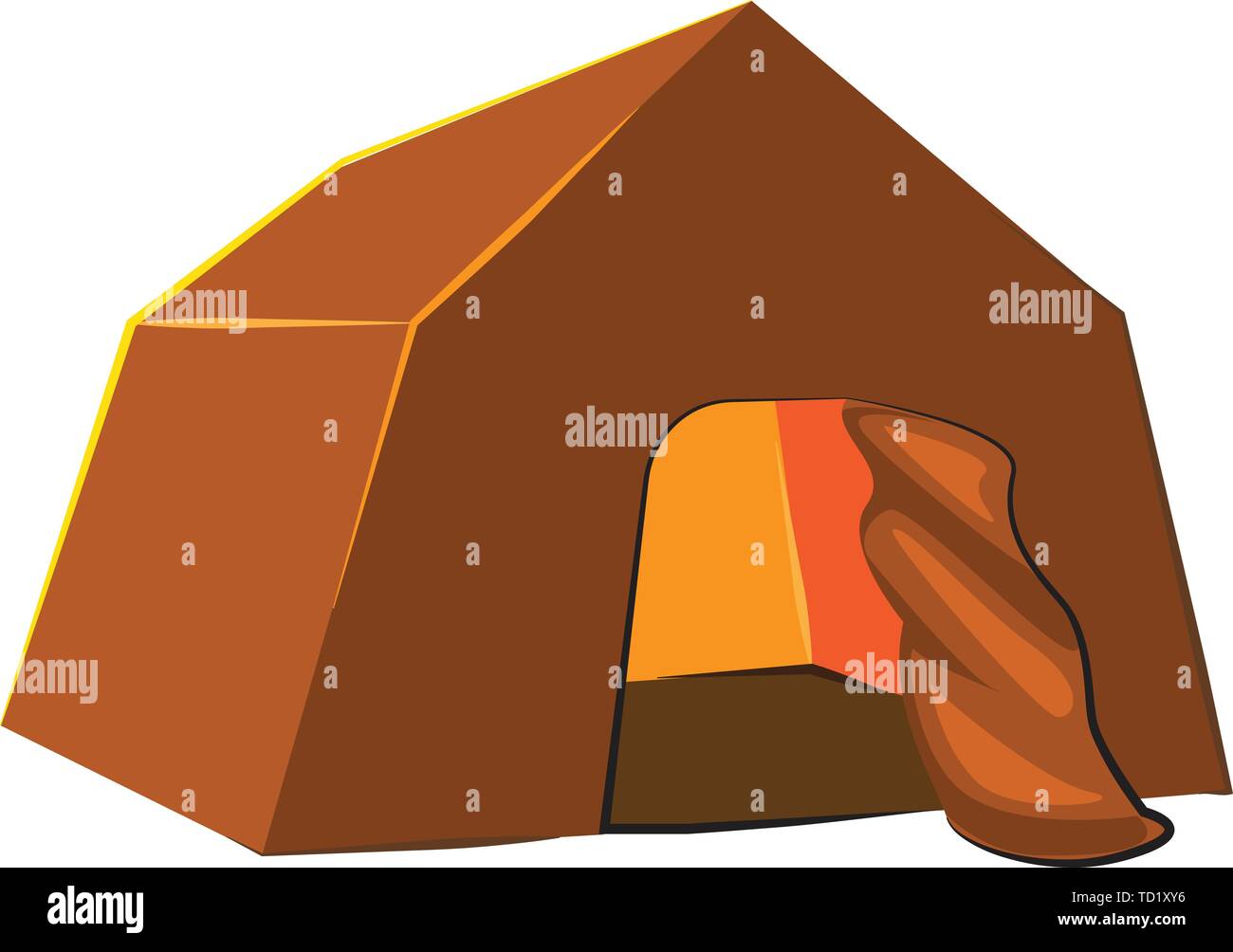 Hiking tent icon. Cartoon of hiking tent vector icon for web design ...