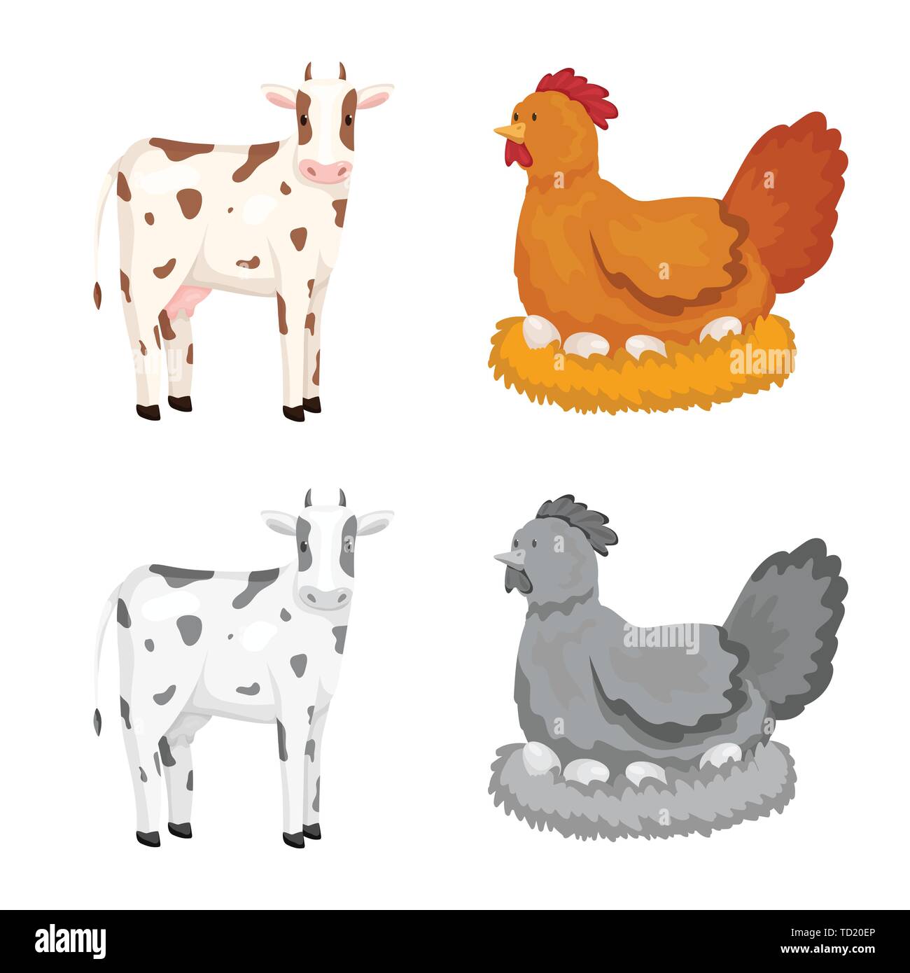 Isolated object of breeding and kitchen icon. Set of breeding and ...