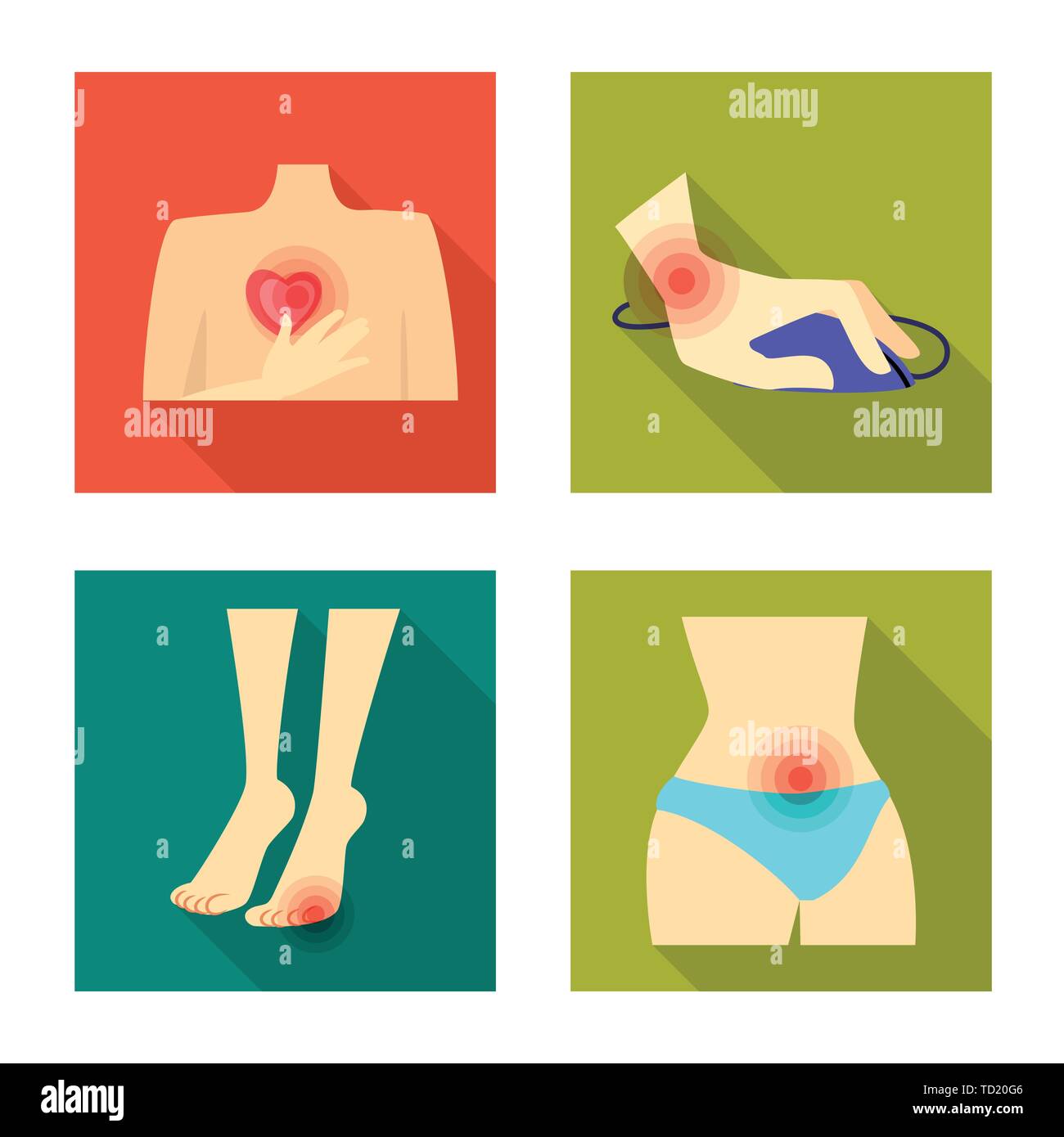 Isolated object of damage and wound icon. Set of damage and rendering ...